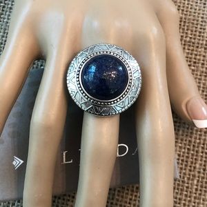 Silpada Blue Lapis Gemstone Sterling Silver 925 Artisan Statement Ring Sz 7 8 9